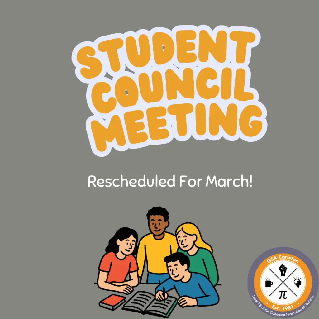 February student council meeting rescheduled for March 2026!
